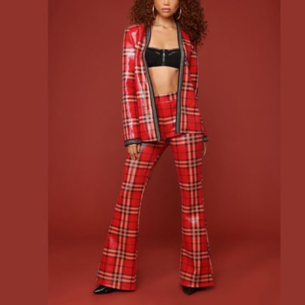 Fashion Nova X Cardi B holiday festive suit